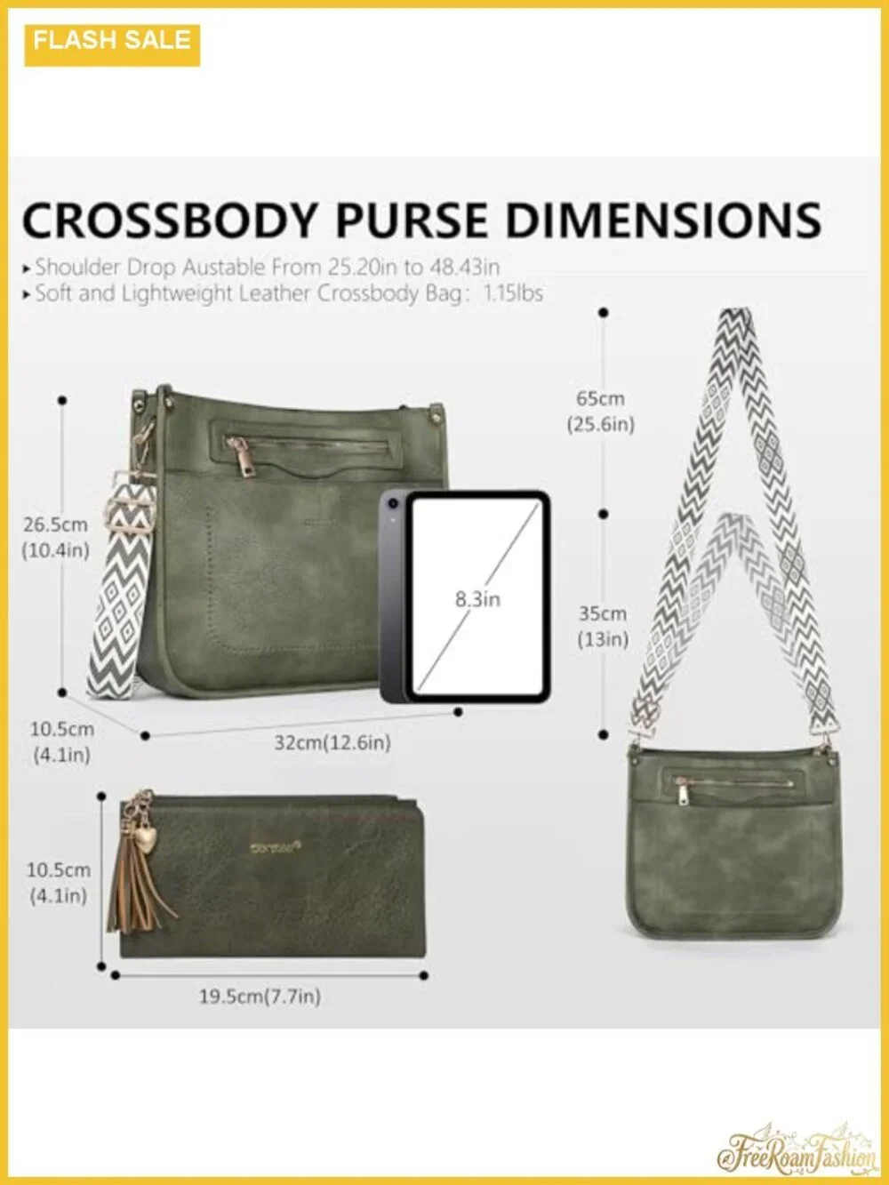 Vegan Leather Crossbody Hobo Bag 2pc Wallet Set Adjustable Strap